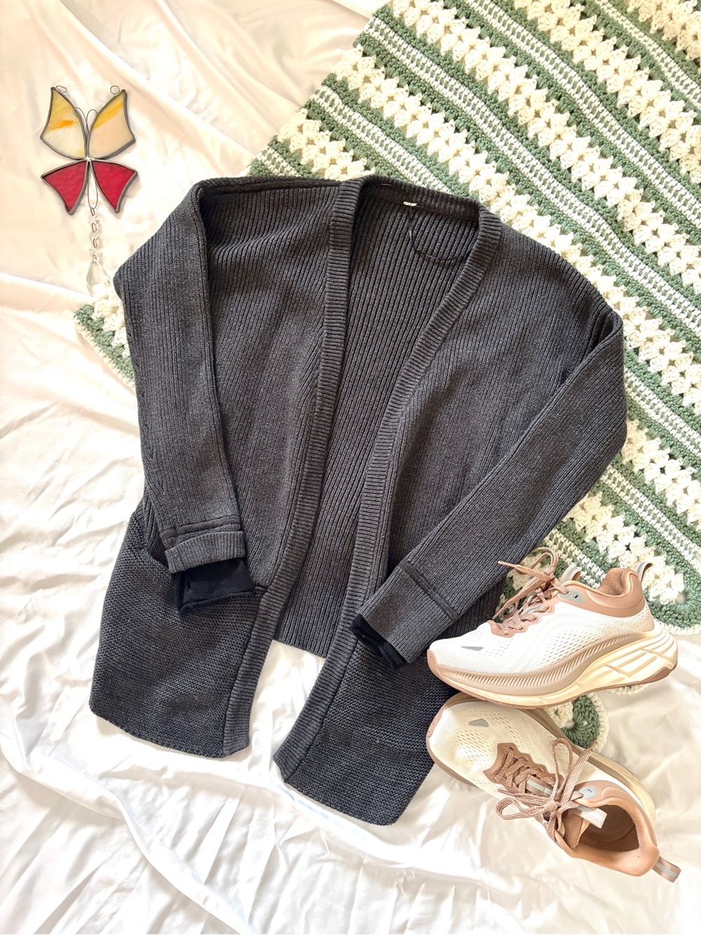 Lululemon Dark Grey Knit Cardigan